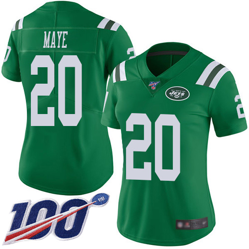 New York Jets Limited Green Women Marcus Maye Jersey NFL Football #20 100th Season Rush Vapor Untouchable